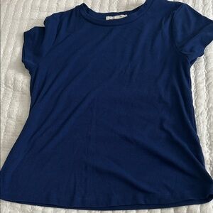 Copper Key Navy Ribbed Top